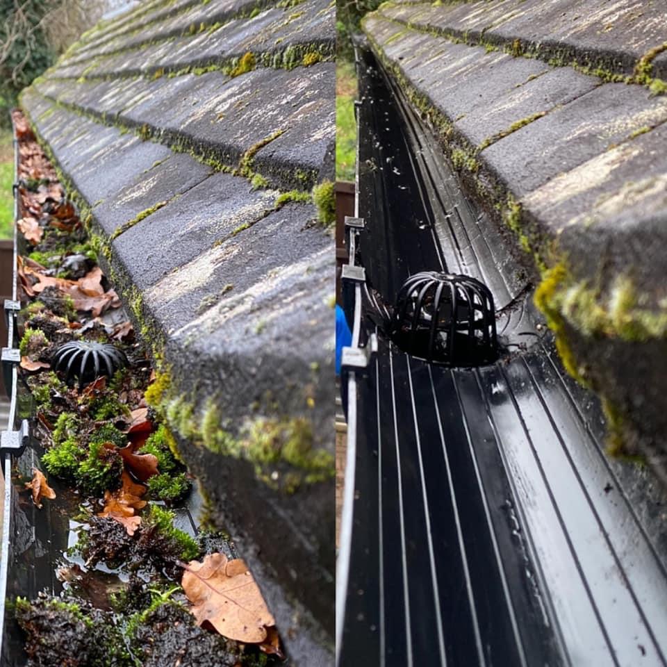 Before N After clean gutter